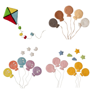 Baby Wool Felt Balloon Cloud Stars Moon Kite Decorations Newborn Photography Props Infant Photo Accessories