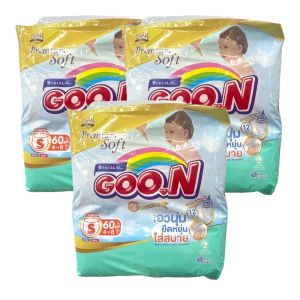 ขายยกลัง Goon (SJ) Pants ผ้าอ้อมเด็ก แบบกางเกง  ไซส์ S แพค 62 ชิ้น (3 แพ็ค)