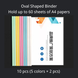 PVC Slide Binder A4 10Pcs 滑夹A4文件夹10件装