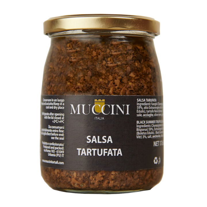 มุชชินี ซอสทรัฟเฟิลดำ 500 กรัม Black Truffle Sauce Salsa Tartufata