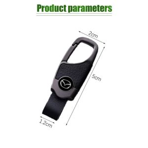 Gantungan Kunci Pinggang Mobil Mazad Logo Kulit Asli Leather Keychain
