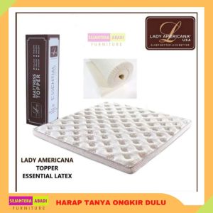 lady americana topper essential latex pelindung matras kasur latex mattress lipat bed cover matras protector
