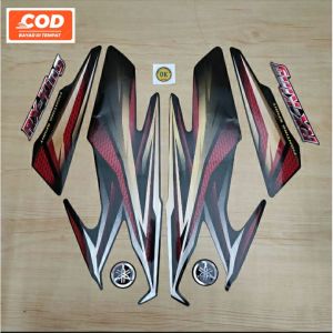 Striping Stiker Polet list motor yamaha RX king 2005 merah+satu set emblem +bonus stiker ok+stiker garansi 3 tahun ori kualitas terbaik ter murah Barokah Sticker