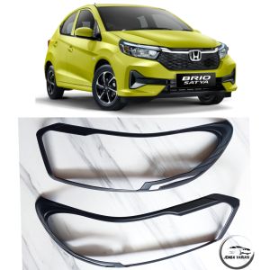 Garnish Depan Brio Cover Lampu Depan Honda All New Brio 2023 - 2024 Hitam Premium