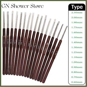 [GN Store] Uaifo 16pcs Plastic Handle Crochet Hooks Handle Knitting Needles Set Crochetings