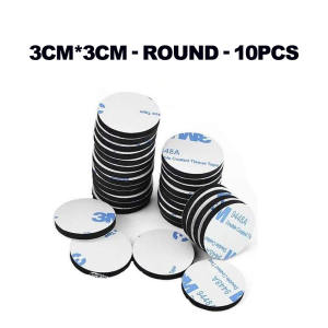 10Pcs Double Sided Foam Tape Strong Heavy Duty Pad Mounting Adhesive Tape Super-Sticky Adhesive Mounting Tape