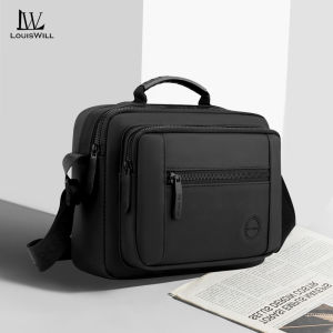 LouisWill กระเป๋าผู้ชายสะพายข้างกระเป๋าสะพายชายกระเป๋าสายสะพายขนาดใหญ่กระเป๋ากระเป๋าสะพายข้างแฟชั่นกระเป๋าย่ามส่งเอกสารสำหรับทำงานธุรกิจกระเป๋าเดินทางกีฬา