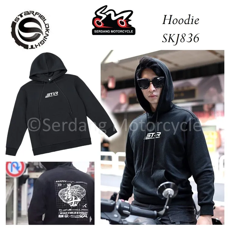 Star Field Knight Hoodie Men Streetwear Riding hoodie Sweater Drawstring SKJ836 Lazada