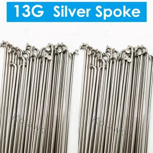 2026 36Pcs 13G Steel Silver Spokes Electric Bicycle Spokes MTB Road Bike Spokes with Nipples Cycle Parts Customize Length Rim Spokes