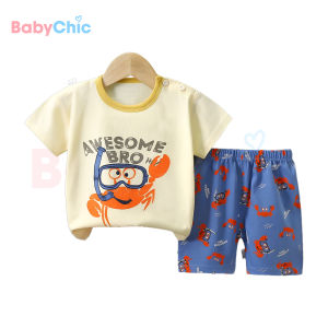 ชุดเด็กแขนสั้น เสื้อผ้าเด็กชาย เสื้อผ้าเด็กแขนสั้น (3เดือน-6ปี)【TAOXIAOMU】