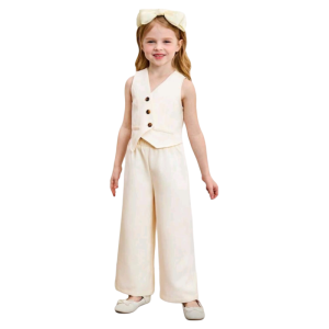 RUBYNew Hot Trend Best Seller Vneck Chaleco Vest and Pants Terno Set - ages from 4 to 12 ages - classy and elegant - timeless classic - timeless piece - casual office or party - classic piece - super kapal ng tela - hindi kayo magsisi Our aim is to p