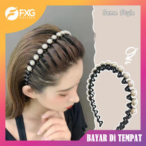 FXG Bando Fashion Korea Bando Rambut Mutiara Cantik Elastis Aksesoris BND13