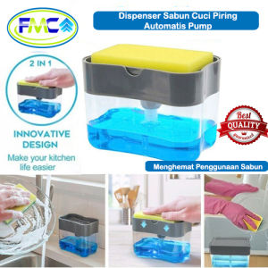 Tampat Sabun Cuci Piring Wastafel Dispenser Cuci Piring Tempat Spons Sponge Dapur Otomatis Pump Praktis Simple Murah