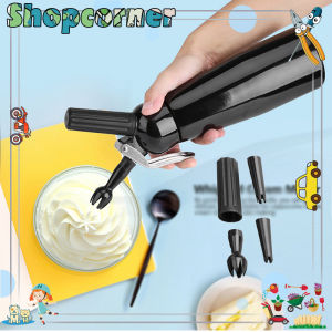 Whip Cream Dispenser 500ml Whipped Foam Dispenser Cream Whipper Dispenser - Hitam