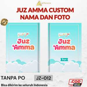 JUZ AMMA Custom Nama Dan Foto Full Color Soft cover(Free Tulis Nama Dan foto di Cover) I Juz Amma JZ-012 Tajwid Warna 7 in