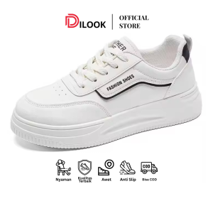 DILOOK C006 Sepatu Sneakers Fashion Wanita Sepatu Putih Cewek Sporty Keren Kekinian