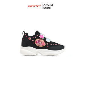Ando Official Sepatu Sneakers Emiko V Anak - Hitam/Putih