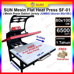Mesin Press Sablon FULL JERSEY 80x100 cm SF-01 - Alat Sablon Full Kaos Jersey Bag Puzzle Plat Aluminium Bantal ( DTG DTF Polyflex Sublime Transfer Paper Platisol Rubber )