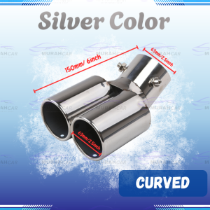 Universal Exhaust Car Dual Exhaust Tip Stainless Steel Muffler Tail Pipe 3.8cm-6.3cm Pipe Modified