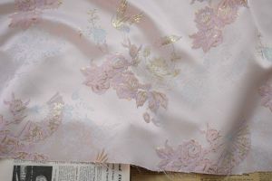 Golden Crane Embossed Fabric Classic Yarn Weaving Jacquard Sewing Womens Dress Cloths Fabrics Per Meter