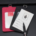 Work Card Holder Employee Badge Hanging Neck ID Bus Student School Meal Cards Protective Cover with Lanyard Office Equipment. 