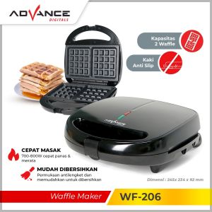 READY STOCK ADVANCE WAFFLE MAKER PEMANGGANG ROTI WAFFLE 2 LAPIS / PEMBUAT WAFFLE WF 101 DAN WF 206 - BEDA UKURAN - KUALITAS TERBAIK