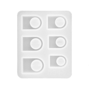 6 Cavities Silicone Rings Molds for Finger Rings Keychains Pendant Making Resin Jewelery Silicone Mould for Epoxy Resin