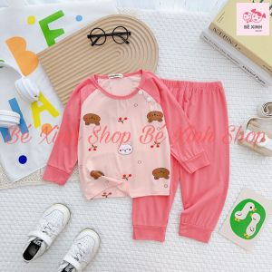 [Siêu Cute]Bộ Quần Áo Dài Tay Cho Bé Trai Bé Gái 8-18kg Set Đồ Bộ Tay Dài Thun Lạnh Cho Bé Trai Gái DÀI GẤU THỎ Bé_Xinh_Shop