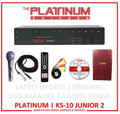 Platinum KS-10 Junior 2 Karaoke Player / Latest Disc / 17000 + Songs / Remote / Songbook / AV Cables / Microphone Options / KS10
