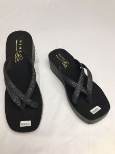 sandal wedges wanita terbaru simple berkelip keren tren kekinian sandal wanita kasualan