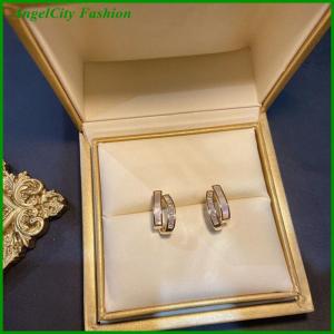 AngelCity Fashion Store 1Pair Light Luxury Zircon Earrings Korean Style Fashion Double Layer Earrings For Women Simple Temperament Ear Jewelry