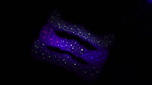 6pcs Rainbow Freckles Face Tattoo Sticker Glow under UV Light Blacklight in the Dark Neon Fluorescent Glitter Colorful Star Fake Faux Freckle Temporary Patches Makeup for Party Supplies # 01