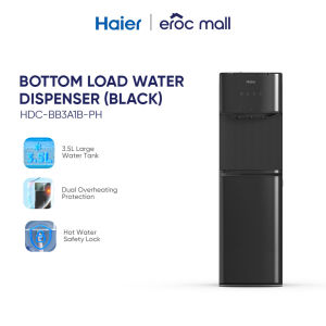 Haier Bottom Load Water Dispenser Quick Chill Freestanding Hot & Cold Water Dispenser (Black/White)