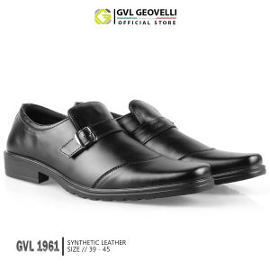 Gvl Geovelli Sepatu Pantopel Kerja Big Size Giuliano 1961 Hitam Natural Formal Casual 39-45