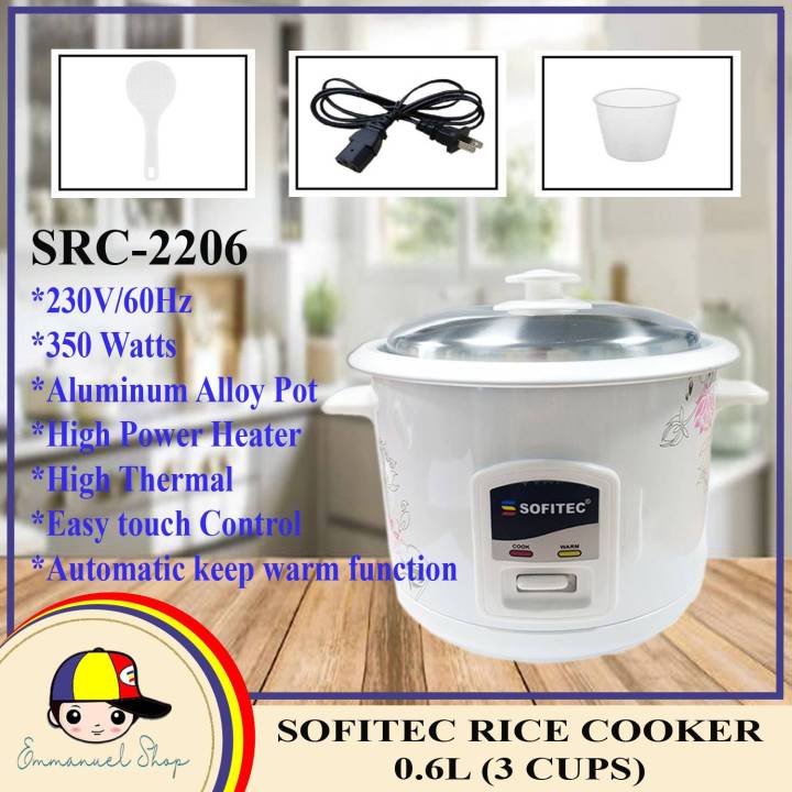 RICE COOKER (without STEAMER) ORIGINAL SOFITEC 0.6Liters/1.0Liters/1