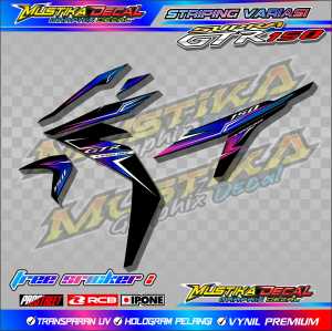 STRIPING VARIASI MOTOR SUPRA GTR 150 / STICKER LIST MOTOR HONDA SUPRA GTR 150