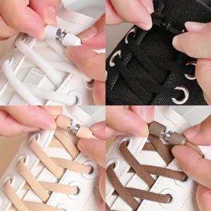 1 Cặp Dây Giày Co Giãn Không Dây Có Khóa Viên – Thiết Kế Phát Hành Nhanh Có Thể Điều Chỉnh Cho Giày Thể Thao Và Đồng Hồ Thời Trang