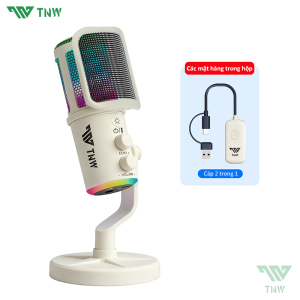 TNW K20 RGB Condenser Micrô USB Cardioid Mic Thu Âm Phòng Studio Thu Âm Livestream Game
