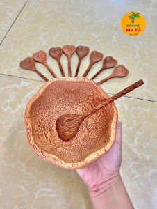 Tô Hoa Mai Gỗ Dừa Đa Năng Cao Cấp Dùng Trong Nhà Bếp Spa Đựng Đồ Khô Trái Cây Đắp Mặt Nạ – KIM TỨ Thủ Công Bến Tre