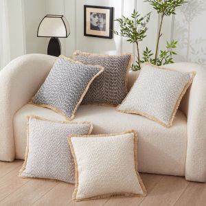 45x45cm Throw Cushion Cover Fashion New Simple Wind Fringe Embroidery Living Room Bedroom Sofa Comfortable Pillow Case Cover