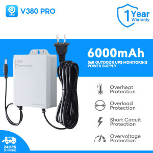 V380 Pro Uninterruptible Power Supply Extension cord 12V 1.5A Mini UPS Battery Backup Outdoor CCTV Built-in Battery Working System IP Camera Power Cord For Wifi modem