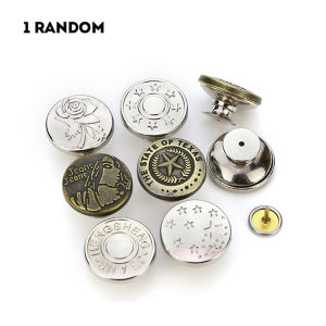 Universal Detachable Jeans Waist Button Instant Retro Button Sewing-Free Buckles Reduce Waist Nail-free Fastener Metal Waist Buckle for Trouser Removable Jeans Button