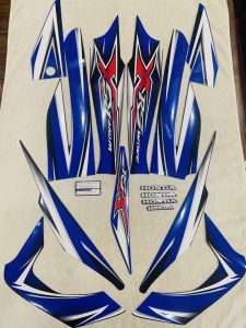 Bộ tem decal dán xe máy honda rsx 110 màu xanh zin thái siêu đẹp