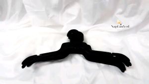 (12ชิ้น)ไม้แขวนเสื้อ ไม้แขวนปีกนก ไม้แขวนk17 ไม้แขวนเสื้อพลาสติกสีดำ Hanger Black