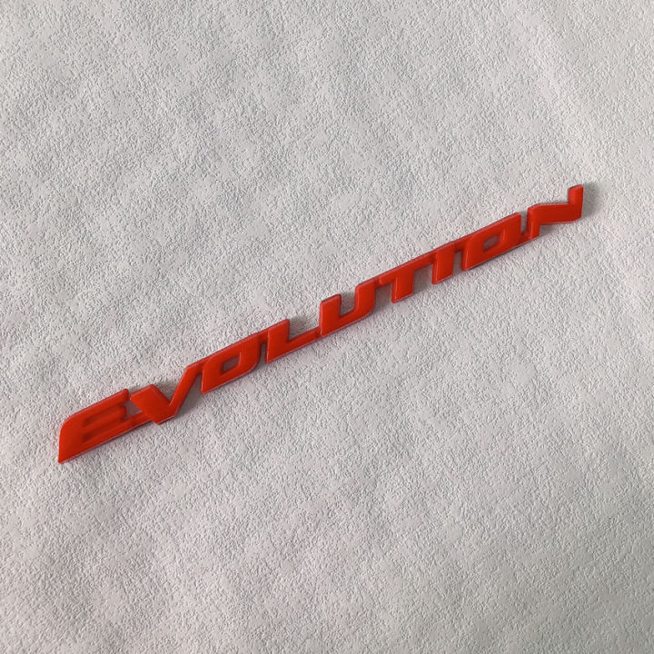 EVOLUTION Letter Logo Car Badge ABS Emblems Car Auto Rear Logo For