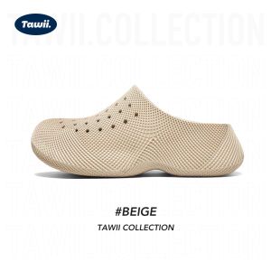 Tawii. 3D Breathable Clogs Slip-on Trendy 5CM Thick Sole Outdoor EVA Walking Men Slippers