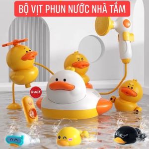 Bộ vịt phun nước nhà tắm nhiều chế độ cho bé yêu