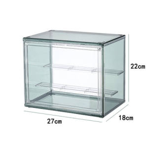 Acrylic Display Case Collections for Action Figures Transparent Stackable Magnetic Storage Organizer Dustproof Box Collapsible Blind box for Clutch Wallet Book Makeup Toy Car Organization and Display