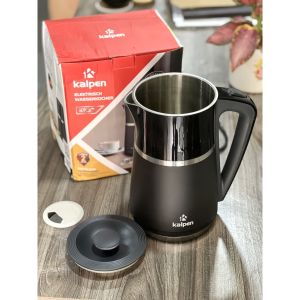 Bình đun nước siêu tốc 2 lớp chống nóng Kalpen KK9901 1.8L 1500W Ấm đun nước siêu tốc INOX 304 Kalpen KK9901 ấm đun nước ấm siêu tốc Ấm Đun Siêu Tốc Inox 3 Lớp Dung Tích 1.7L Kalpen K Ấm Siêu Tốc Kalpen thương hiệu đức