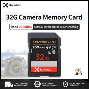 Kollabex Kartu SD Extreme Pro Readup to 200MB/s Original Untuk Kamera 32GB SDHC 64GB 128GB 256GB 1TB 512GB SDxC CIaSS10 10 W80MB/S USH-1 Kartu Memori